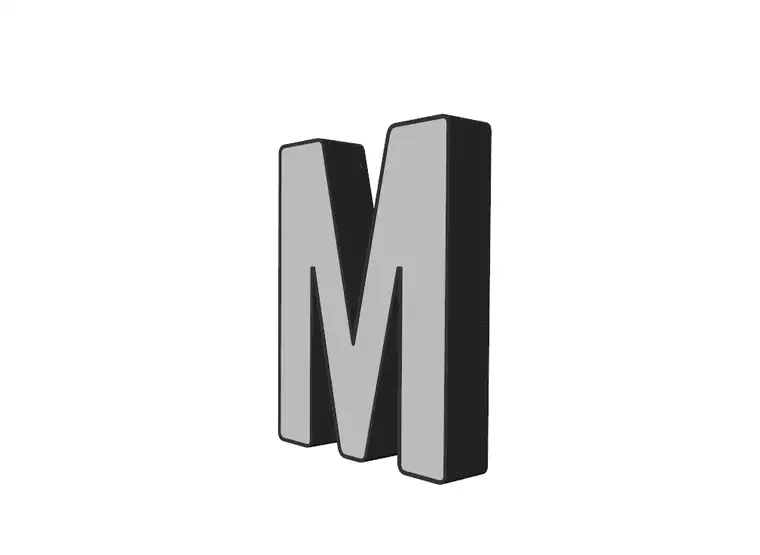 Back Frame Modell – Steckbares Buchstabensystem in Aktion
